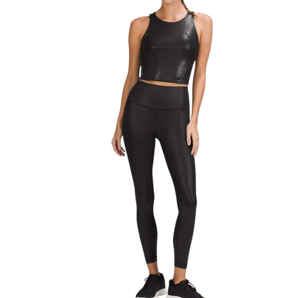 Lululemon Wunder Train High-Rise Tight 25" *Foil Radiate Foil Print Black - Picture 11 of 11